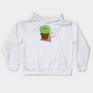 Sad Free Hugs Cactus Cute and Silly Kids Hoodie